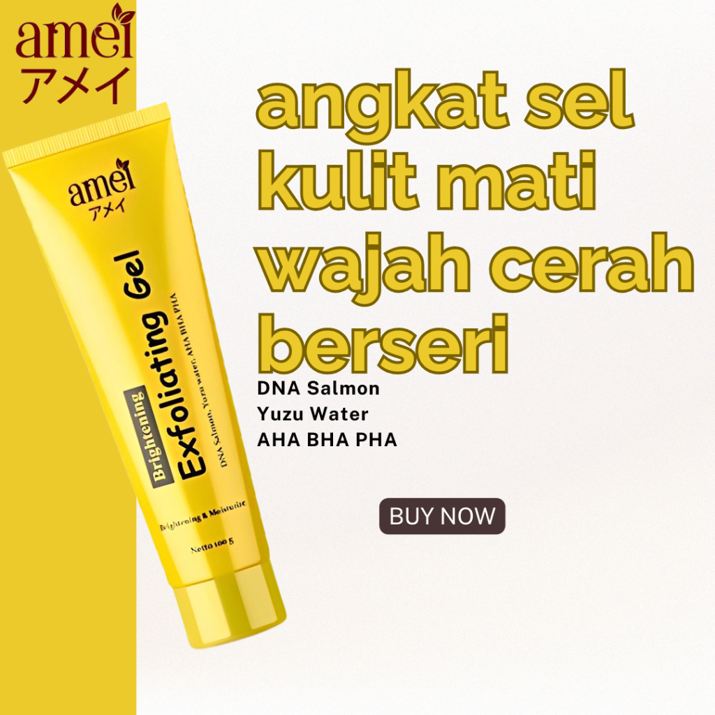 Amei Exfoliating Gel | Exfoliating Gel Wajah | Exfoliating Gel Aha Bha | Perontok Daki | Bisa COD
