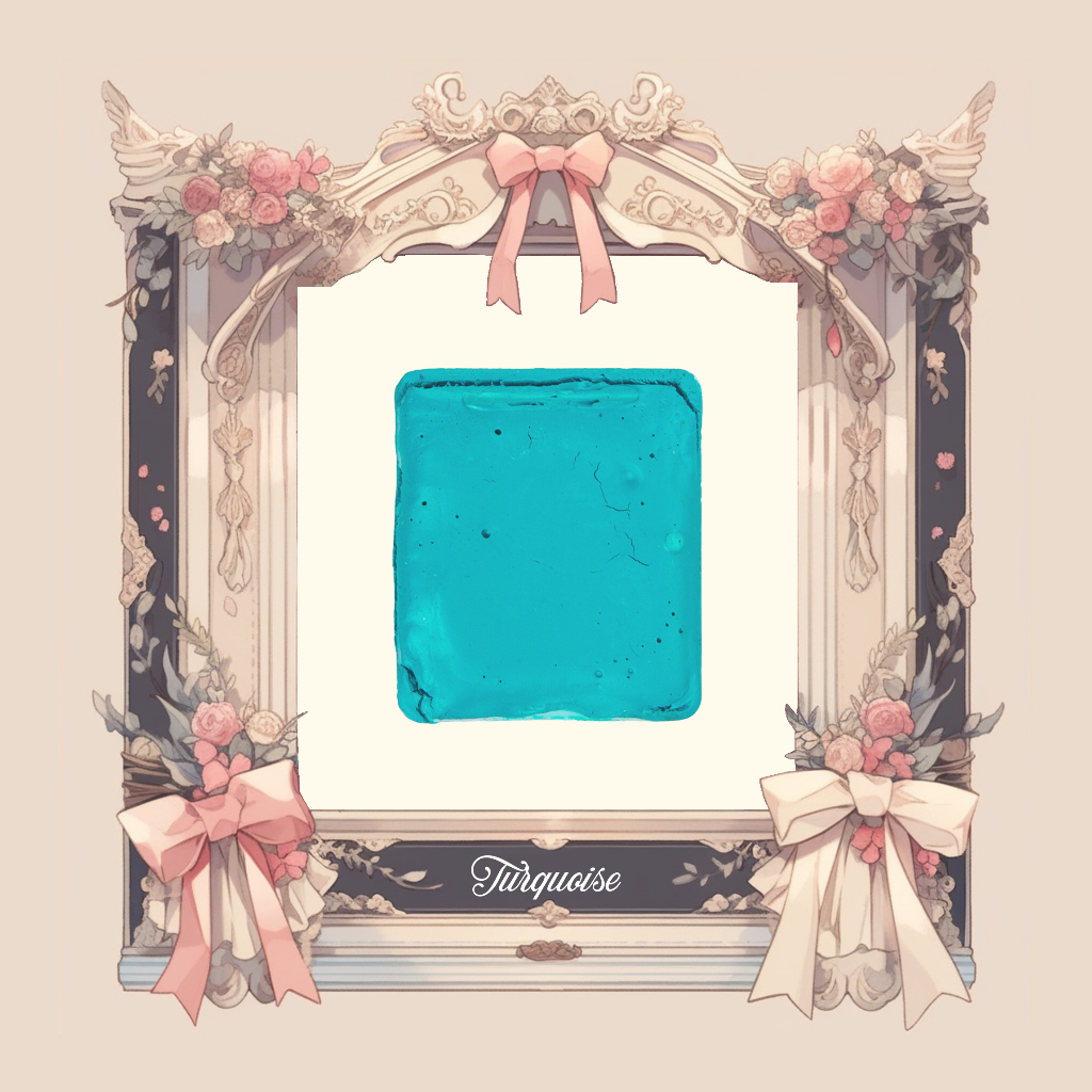 

Dreamy Poppies Turquoise Handmade Matte Watercolor