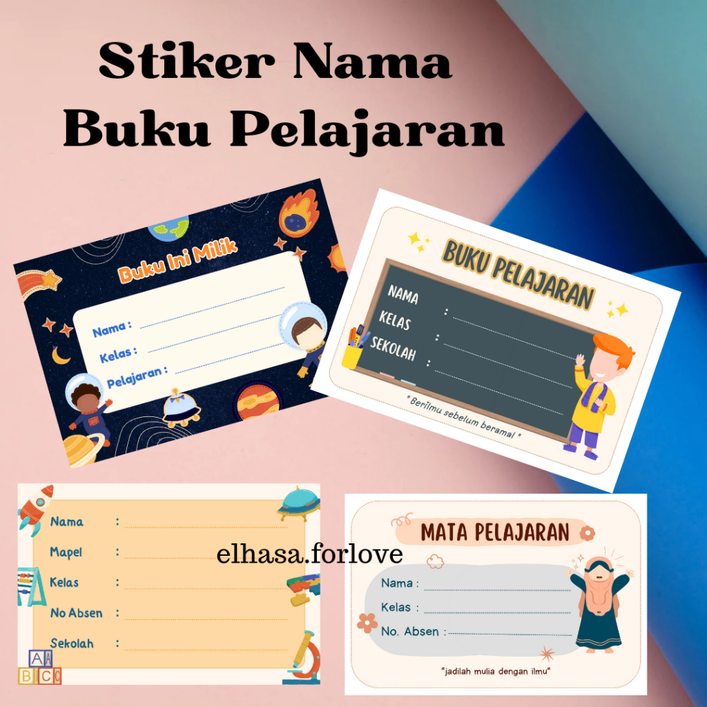 

(TINGGAL TEMPEL) Stiker Nama Mata Pelajaran - Stiker Buku Tulis - Stiker Buku Sekolah - Stiker Mapel - Label nama - Label buku mapel - Sticker nama - Sticker buku
