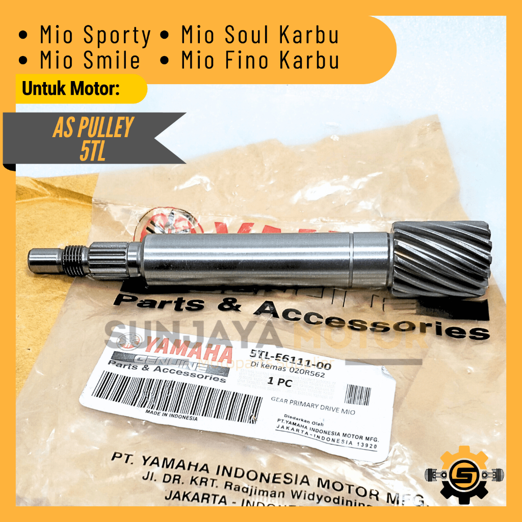As Pulley Shaft Drive 5TL As Pully Belakang Kualitas Original Yamaha Mio Sporty Mio Smile Mio Soul K
