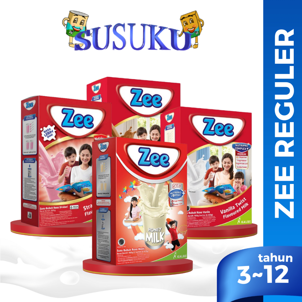 

Zee Reguler Susu Bubuk Instant Anak Rasa Vanila/Cokelat/Madu 900gr