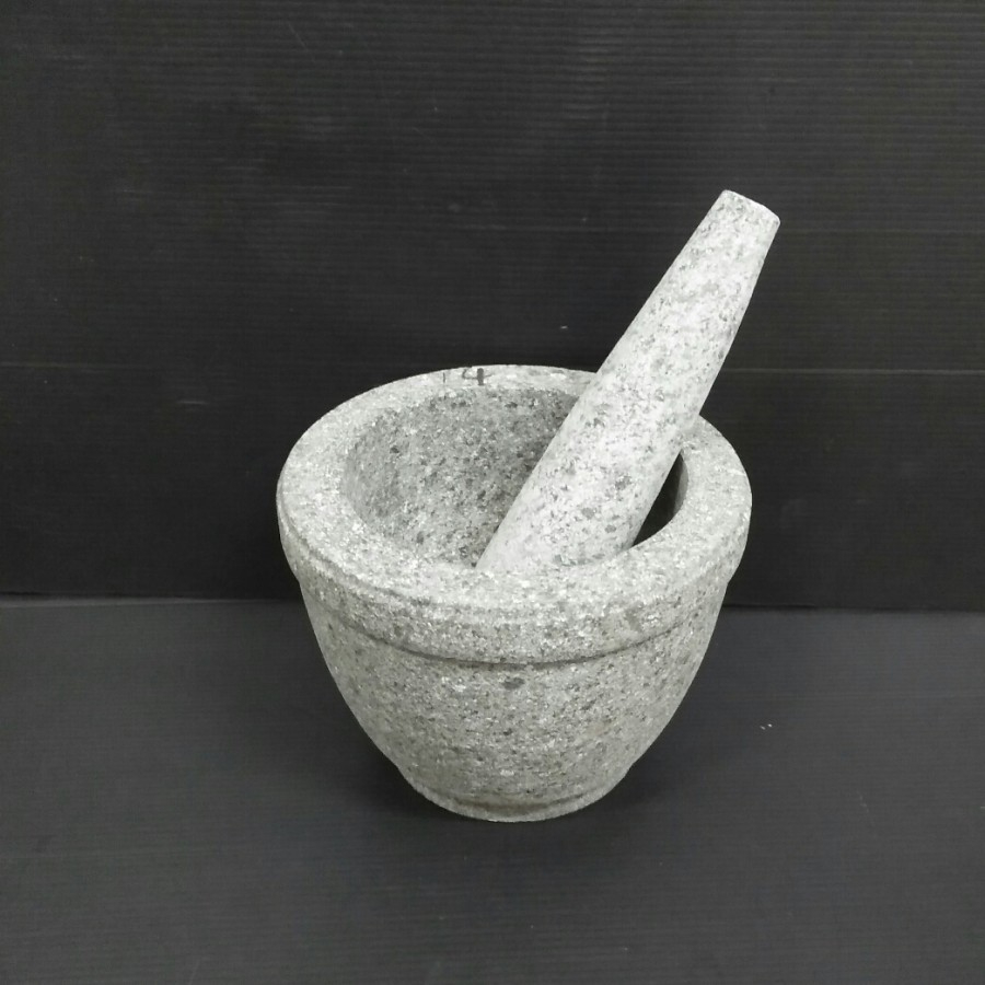 LUMPANG BATU MINI PER SET - TUMBUKAN BATU MINI 14CM PLUS ANAK LUMPANG