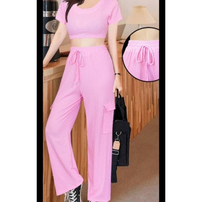 NUSAE SET CARGO KNIT RIB PREMIUM / ONE SET CARGO IMPORT BANGKOK BKK CARGO