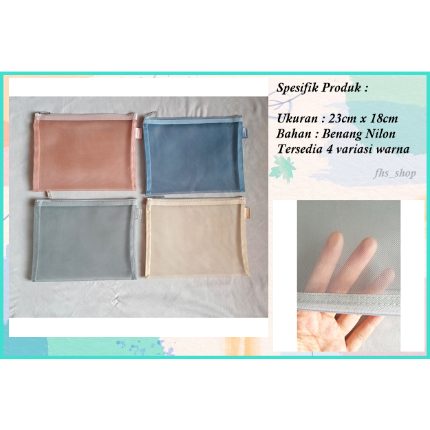 

Tempat Pensil Mesh Tas Dokumen A5 Tempat Pensil Aesthetic Tepak Pensil Mesh Transprant Document Case