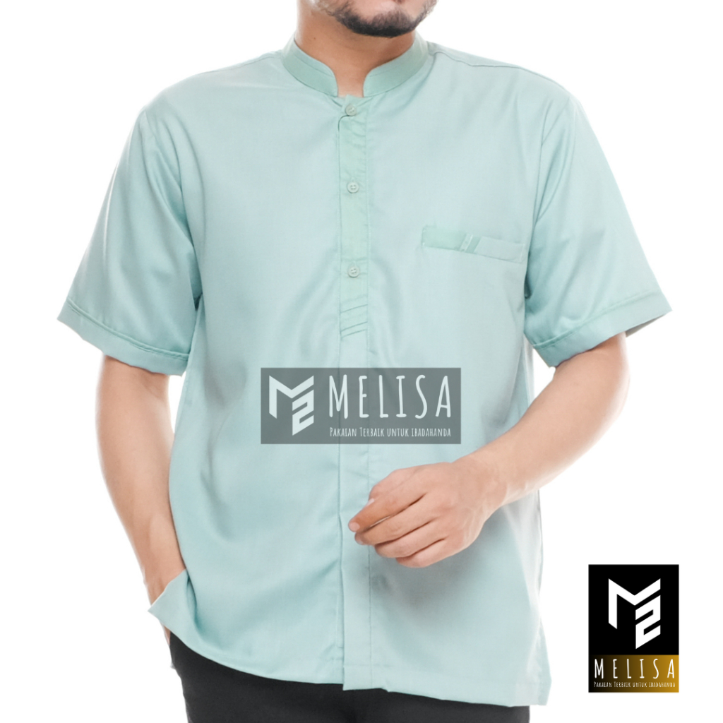 Baju Koko Pria Lengan Pendek Bahan Katun Toyobo Size M L XL Size Jumbo 2XL 3XL 4XL Baju Muslim Pria 