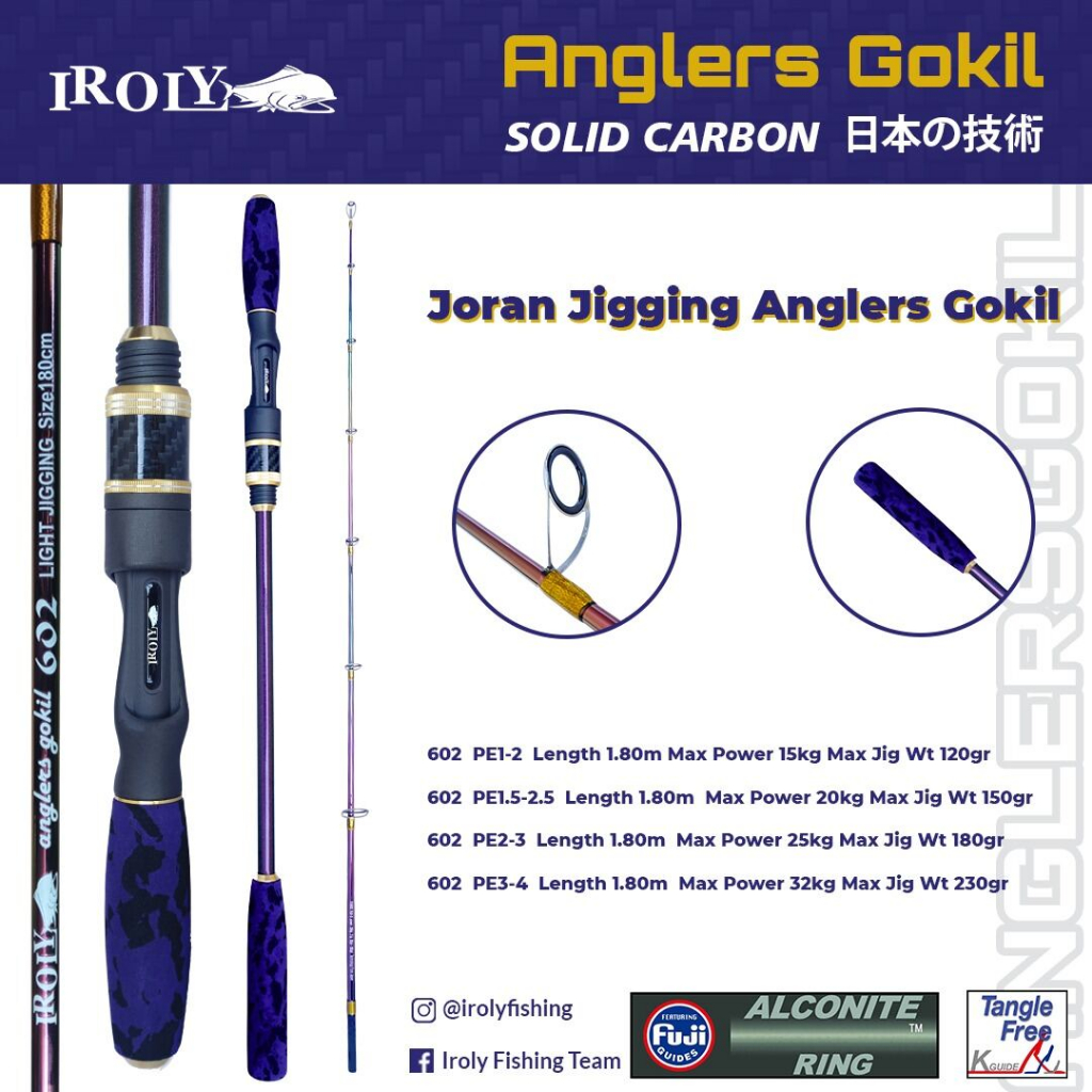 Joran Jigging Iroly Anglers Gokil Bunglon 602/180cm