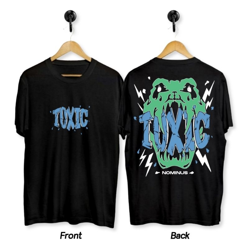 Rustic T-Shirt Toxic Hitam / Kaos Distro | Baju Oblong | kaos Pria | Pakaian Pria | Kaos | Distro