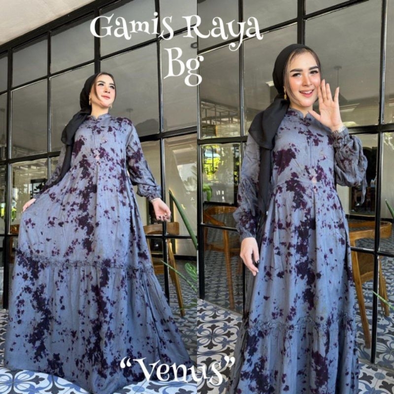 Gamis Raya Twil Ori BG Collection Motif Venus