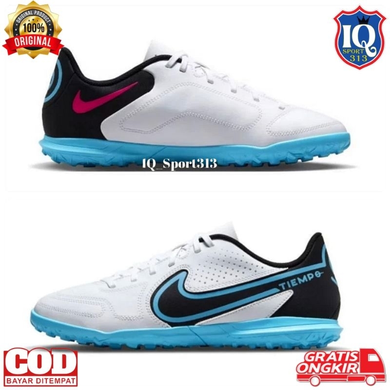 Sepatu Futsal Nike Tiempo Legend 9 Club TF White Black DA1193146 Original
