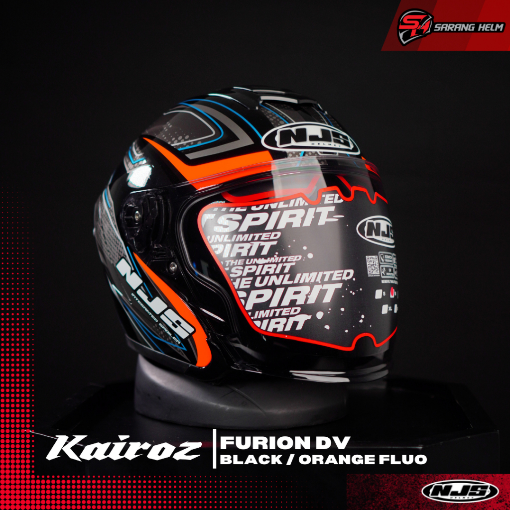 NJS KAIROZ DV FURION  - Helm Half face (DOUBLE VISOR) | NJS DV | Kairoz DV Motif | NJS Ori | Kairoz 