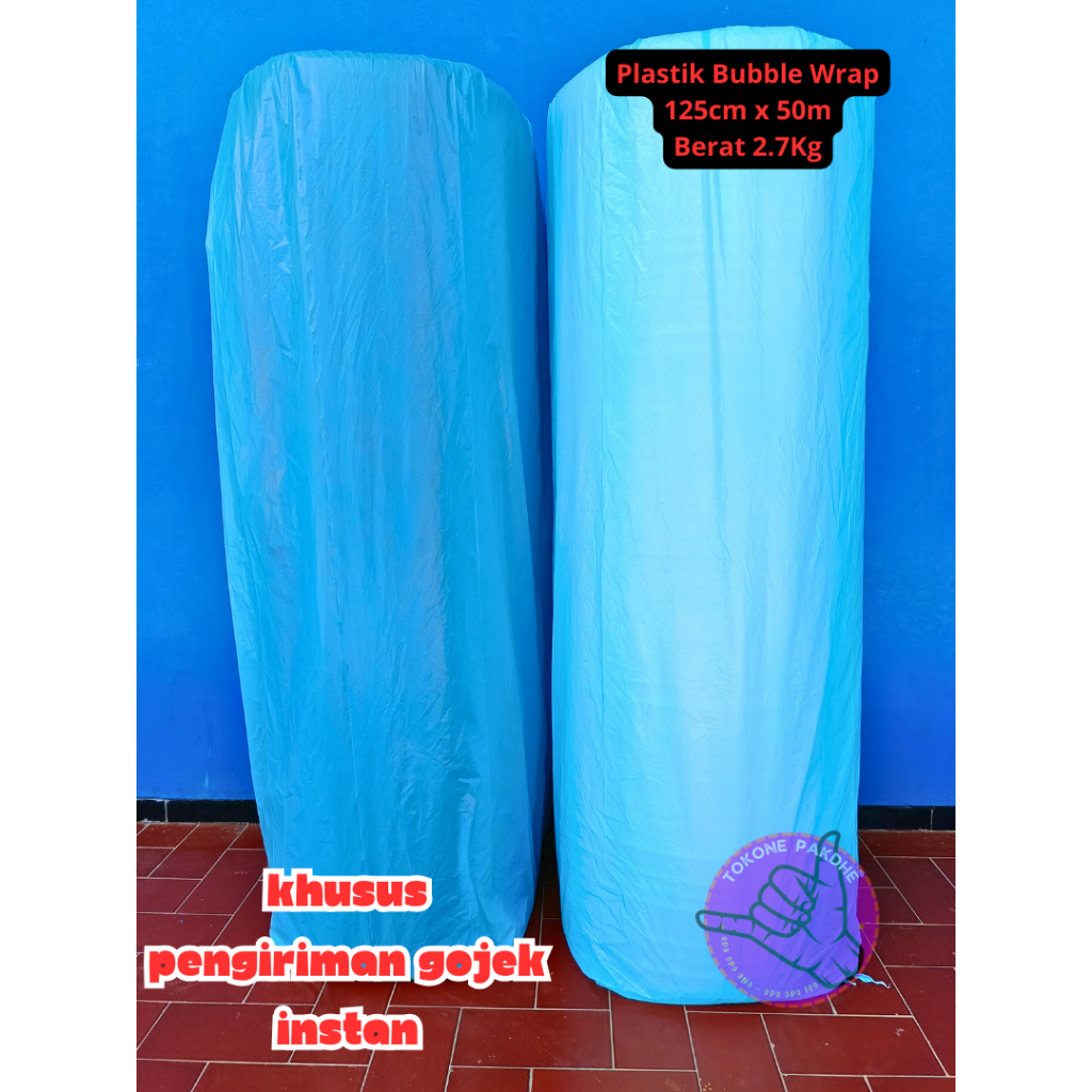 

Plastik Bubble Wrap Bungkus Biru 125x50 Hitam Putih Plastik Packing Gelembung Pletok