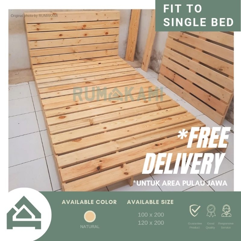 Palet Kayu Alas Tempat Tidur - Dipan Minimalis Kasur Single Bed