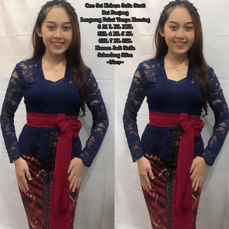 SET KEBAYA BALI SOFIA BAT PANJANG JUMBO
