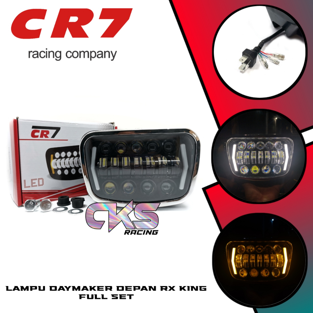Headlamp Daimaker LED Rx King GL 100 CR7 Lampu Depan Plus Batok Dan Sein Sen