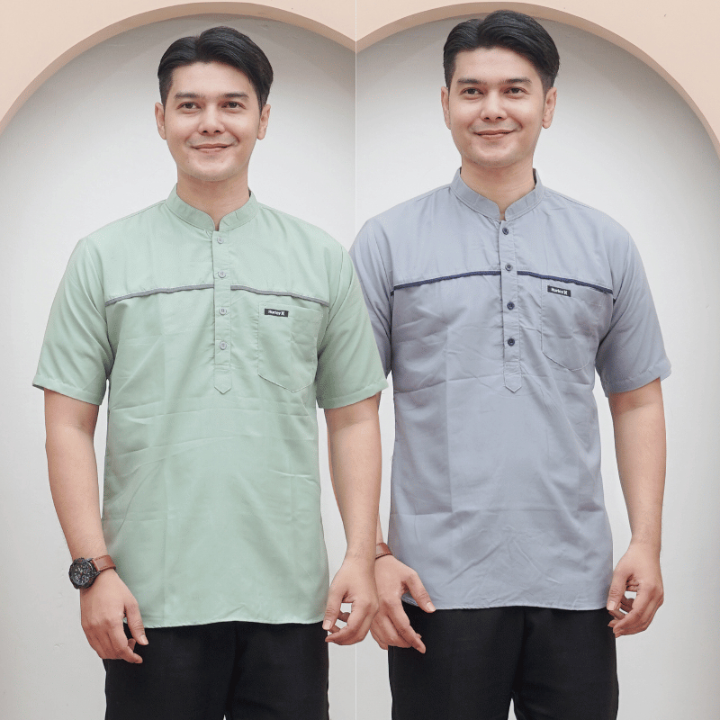 Baju Koko Pria Kurta Taqwa Pakaian Muslim Pria Dewasa