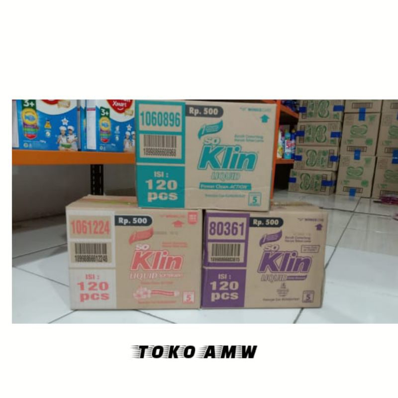 [ 1 Dus 120 sachet ] Soklin Liquid / Soklin cair / Deterjen Cair 22 ml