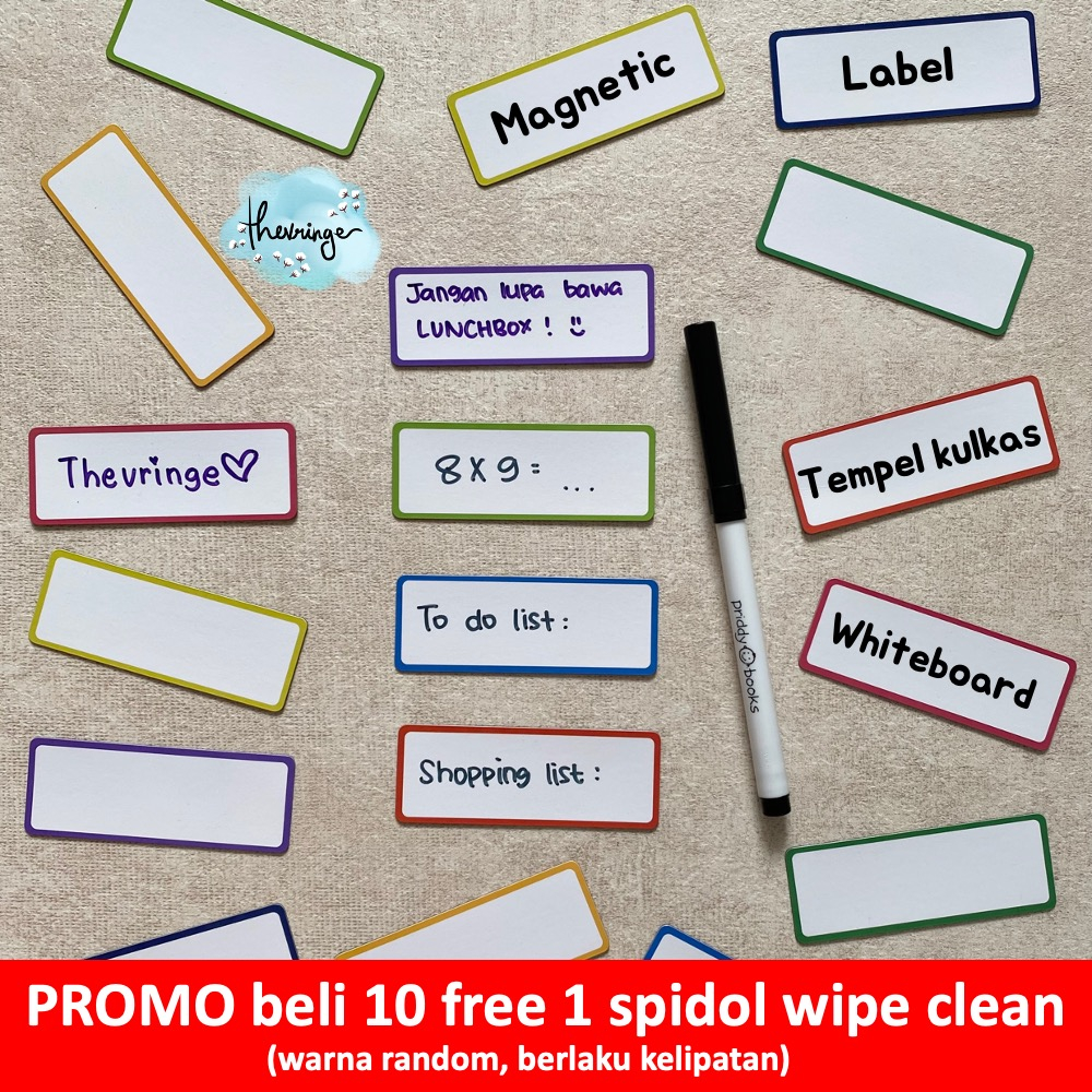 

Magnetic Label Magnet Tempelan Kulkas Memo Sticky Notes