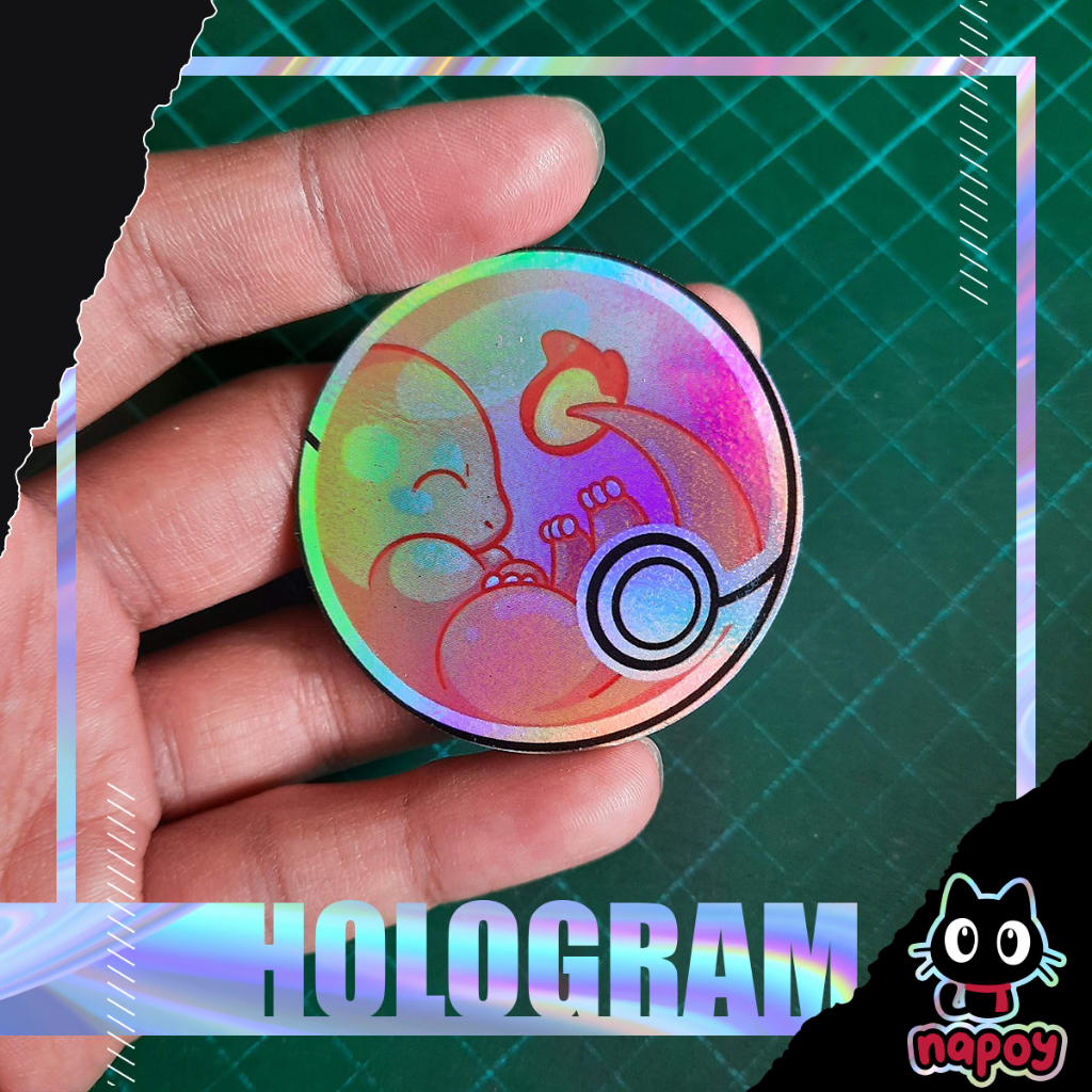 

Stiker Hologram Game Pokemon Charmander Poke Ball