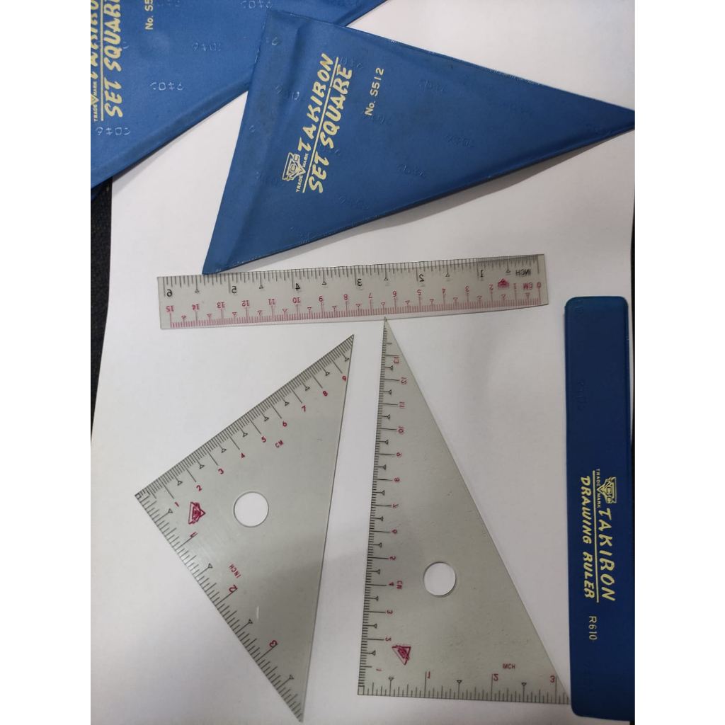 penggaris takiron 15 cm / segitiga set made in japan presisi arsitek no 6