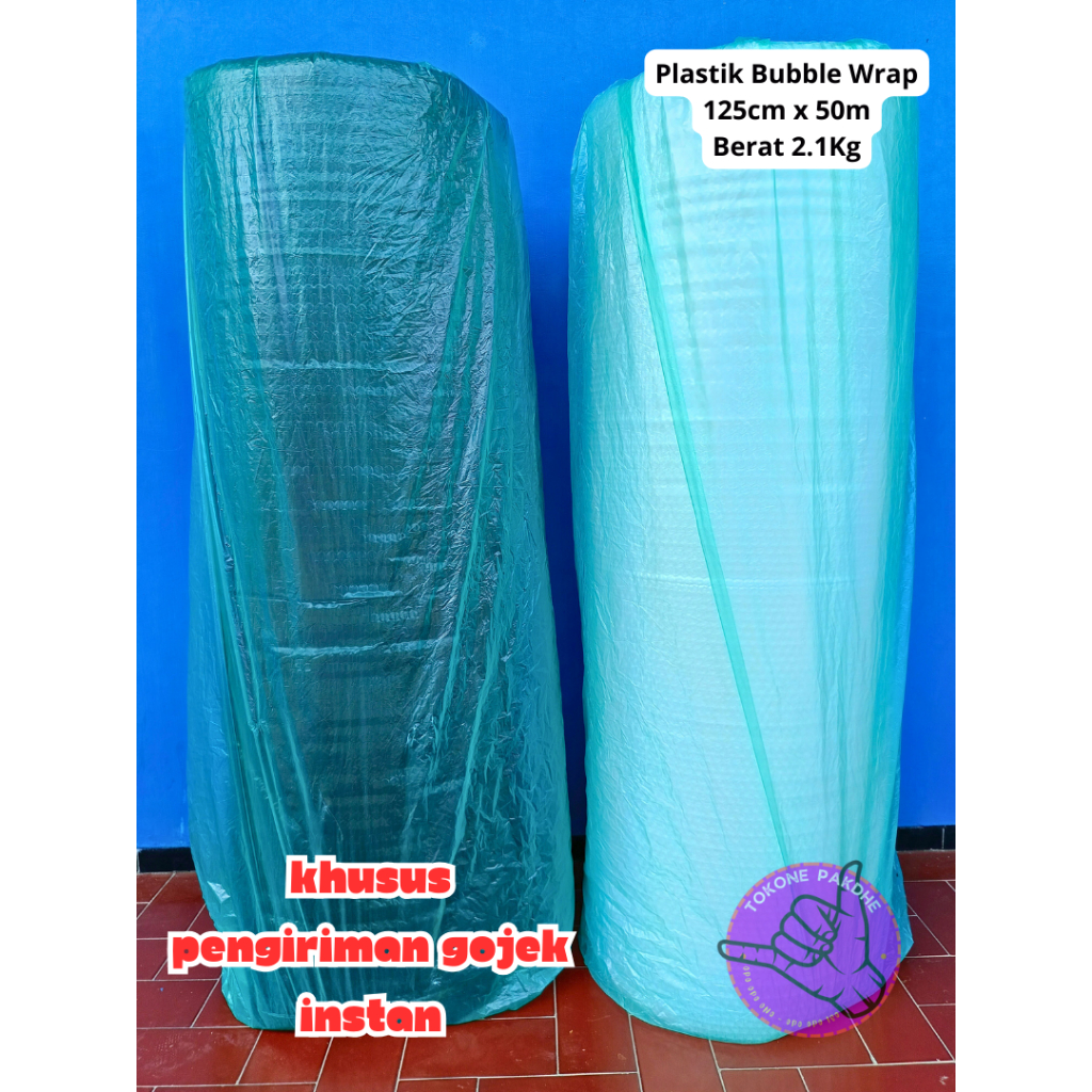 

TERMURAH di SOLO RAYA Plastik Bubble Wrap 125cm x 50meter Hitam Putih