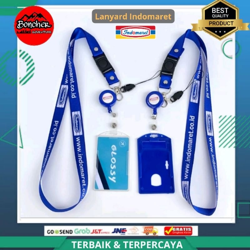 

Indomaret Lanyard id card Tali Gantungan Sablon Satu Sisi Paket Lengkap Holder