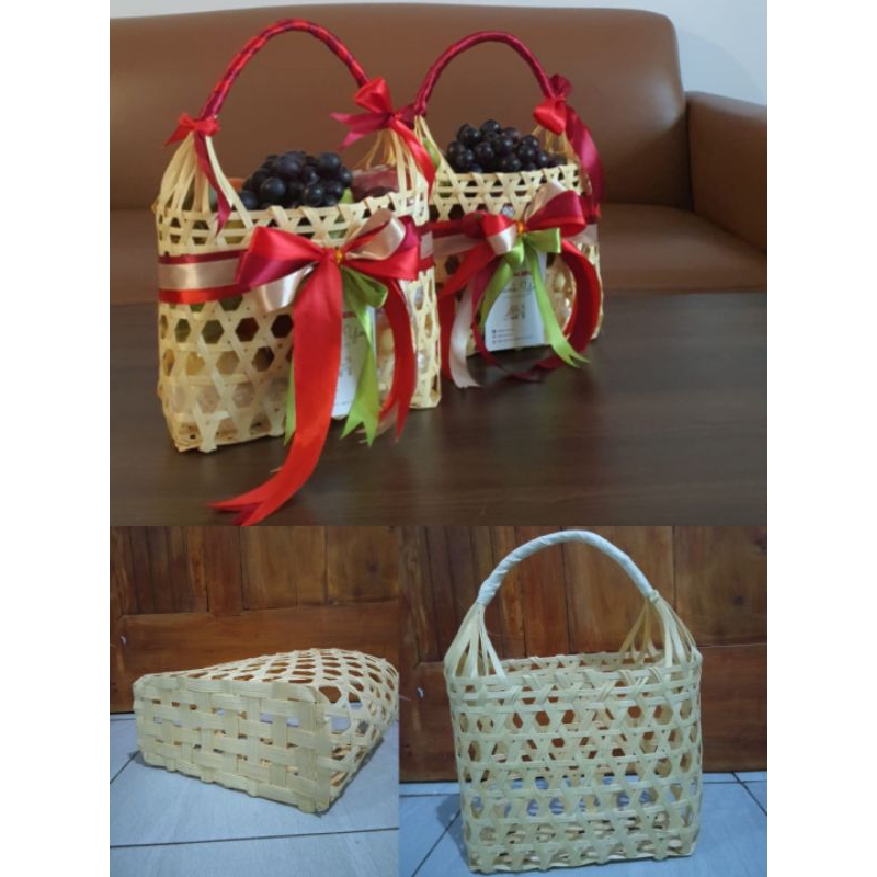 

Tas anyaman Bambu / Keranjang Hampers 25x10x20cm