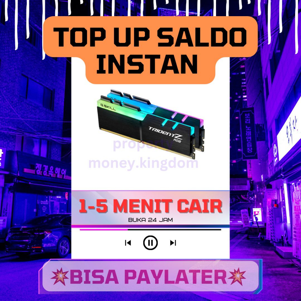 Memori RAM 8GB dijamin amanah dan cepat Top up Dana