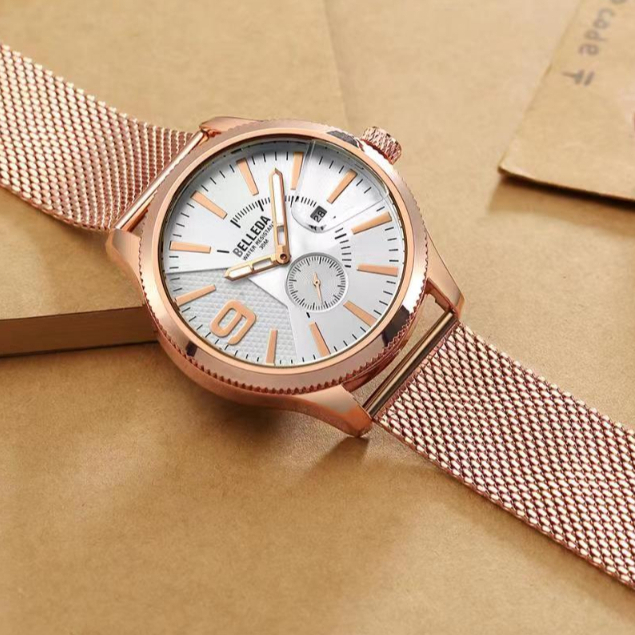 Jam Tangan Pria BELLEDA B-9142 Rantai Pasir Original Water Resistant