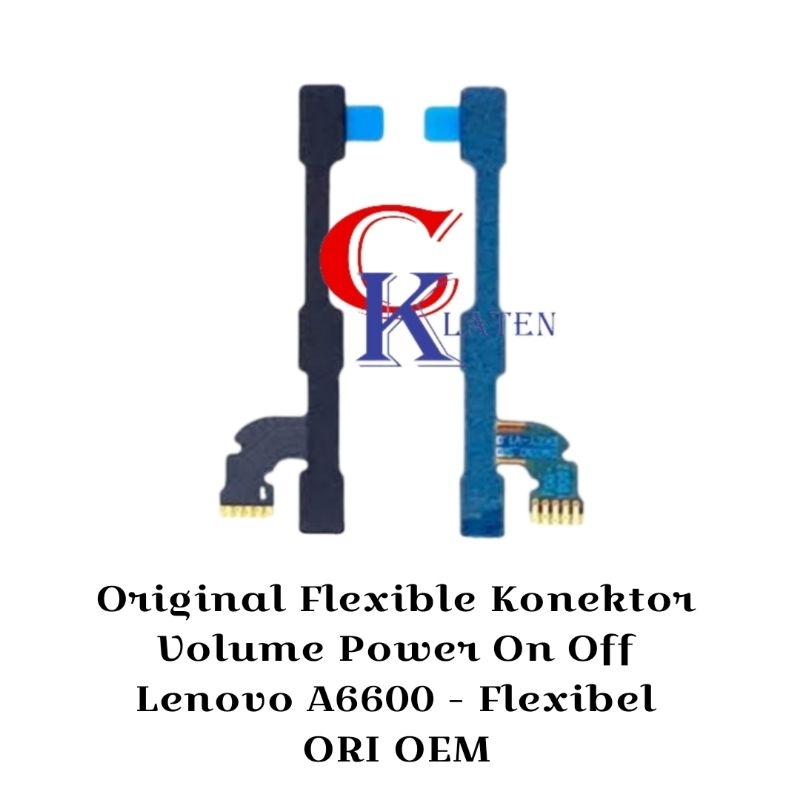 Original Flexible Konektor Volume Power On Off Lenovo A6600 - Flexibel ORI OEM