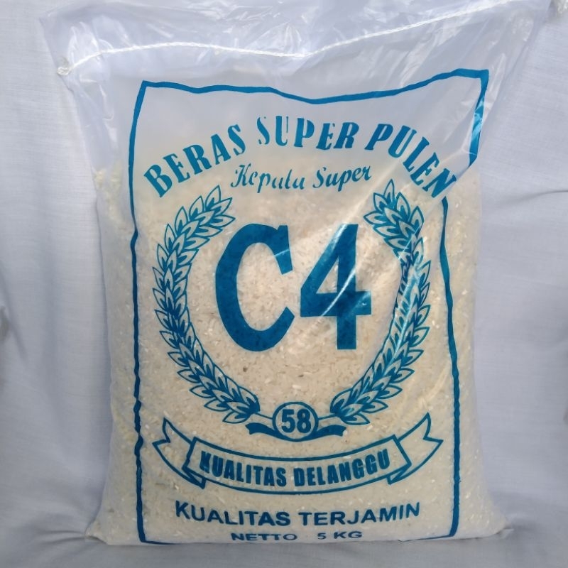 

BERAS C4 BERAS SUPER PULEN kemasan 5kg