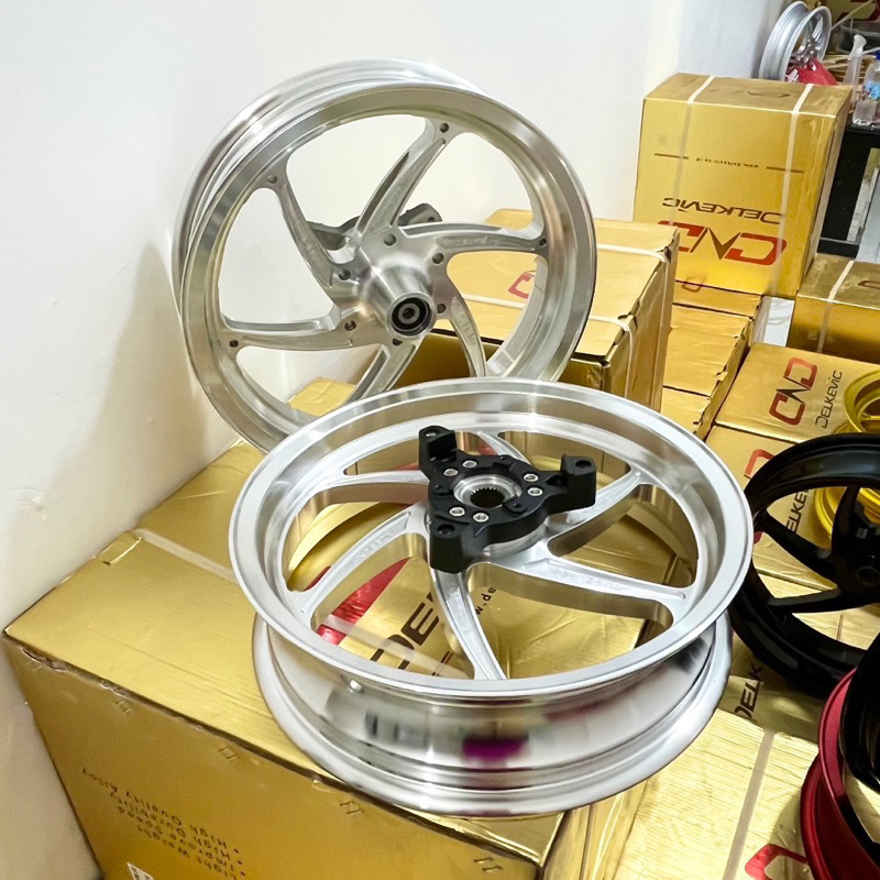 Velg Dobel Disc depan belakang nmax new 2020 2023 pelek nmax new depan belakang delkevic pelek delke