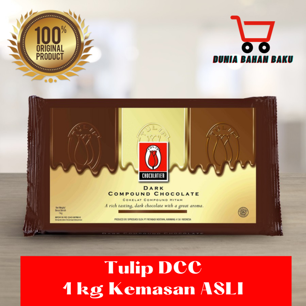 

Tulip Chocolatier Dark Compound Chocolate 1Kg (KHUSUS GRAB/GOJEK)