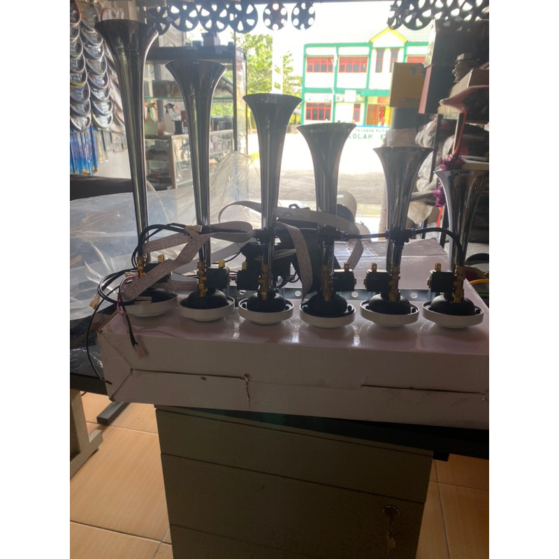 KLAKSON 6 CORONG stenlis 10 tombol