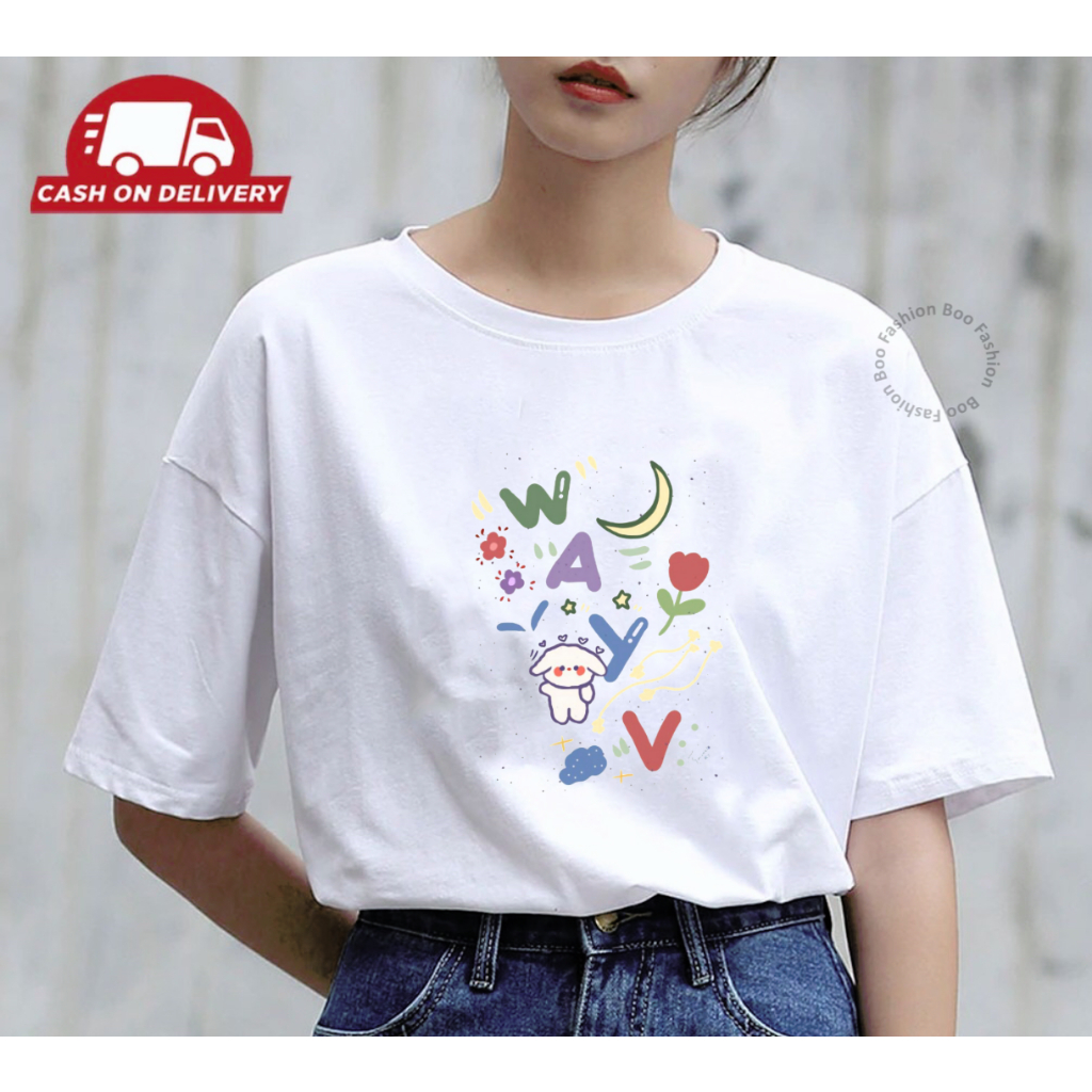 BOO FASHION - KAOS OBLONG WANITA NCT WAYV KOREA KPOP BAJU DISTRO CEWEK ATASAN KEKINIAN MURAH LENGAN 