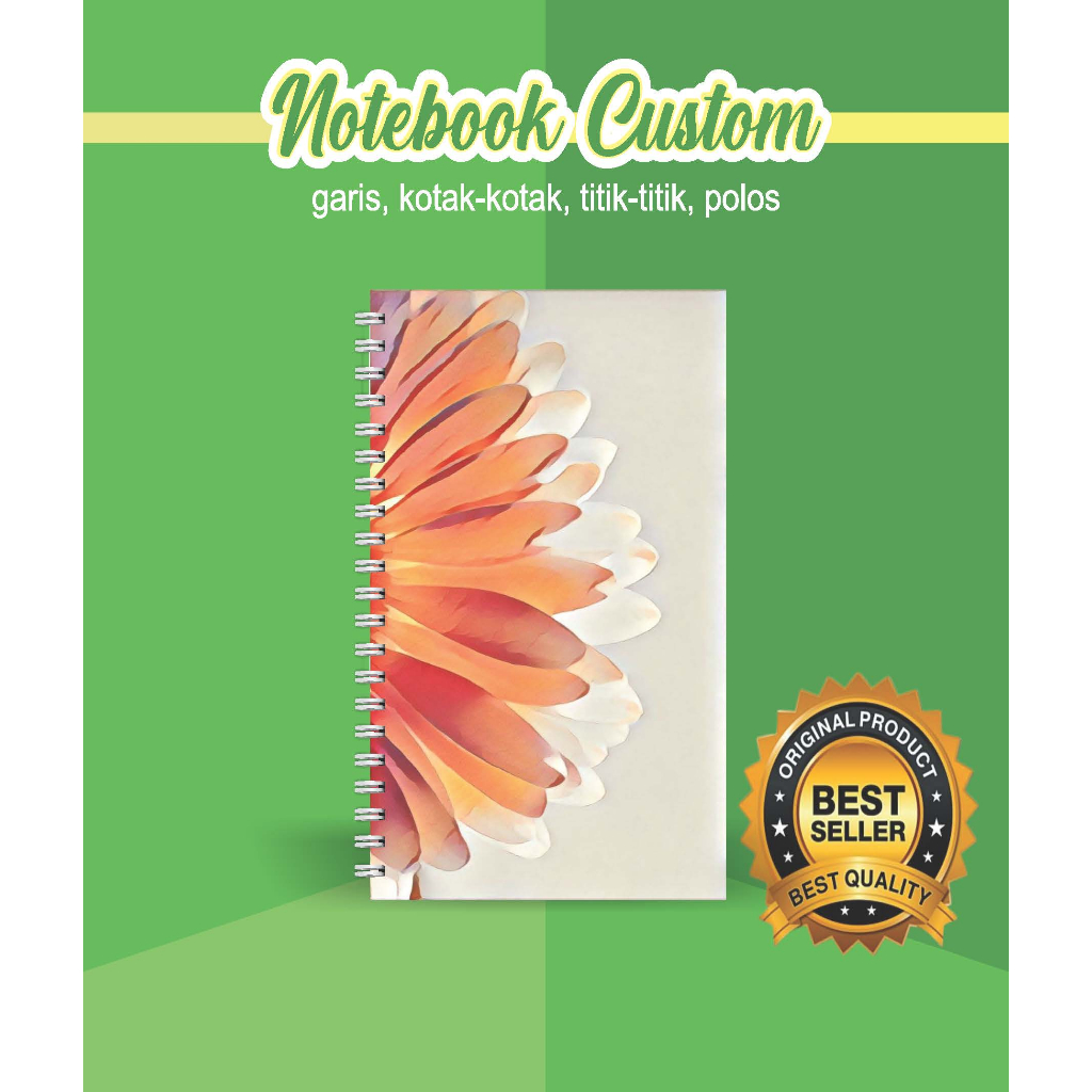 

NOTEBOOK A5 CUSTOM CATATAN/JURNAL BOOKPAPER GRID/KOTAK2#DOTTED/TITIK2#BLANK/POLOS