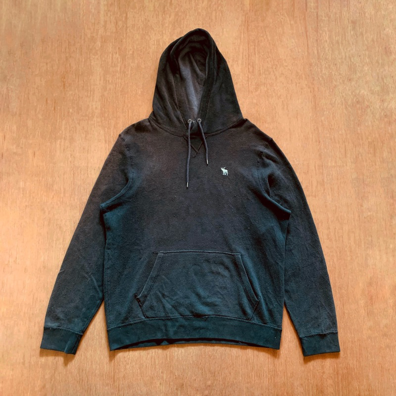 Hoodie Abercrombie & Fitch Black Washed Original