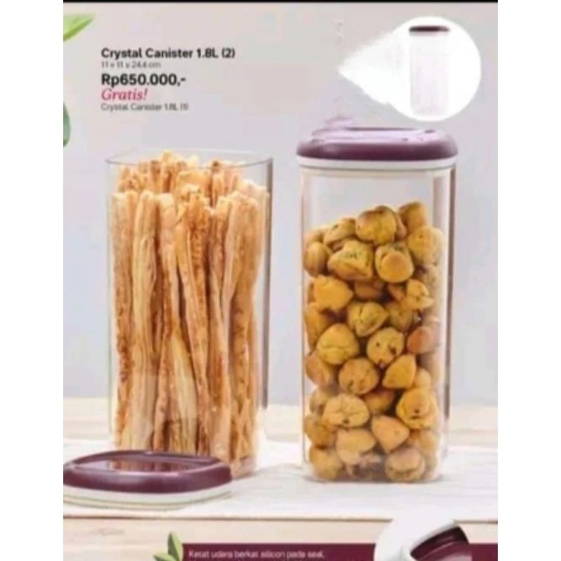 set crystal canister tupperware(2)
