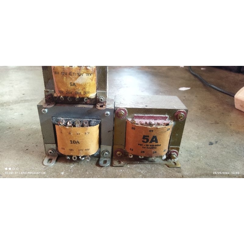trafo 5A besar dan 10A kecil