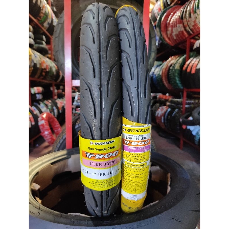 Ban Dunlop T900 250-17 275-17 bebek Tidak Tubeles harga satuan ban Supra x smash Jupiter Shogun gran