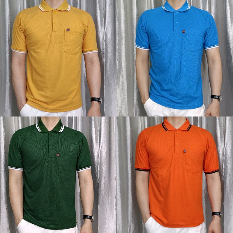 Kaos kerah pria dewasa NOVELI ada SAKU UK L XL XXL