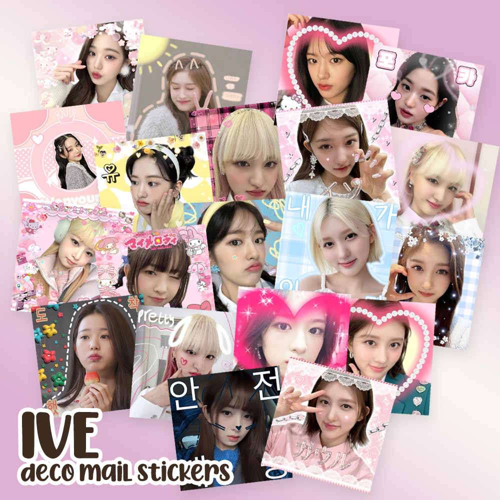 

[100pcs] IVE Mail Stickers Deco Purikura Mailing Sticker KPOP Wonyoung Liz Rei Leeseo Yunjin Gaeul