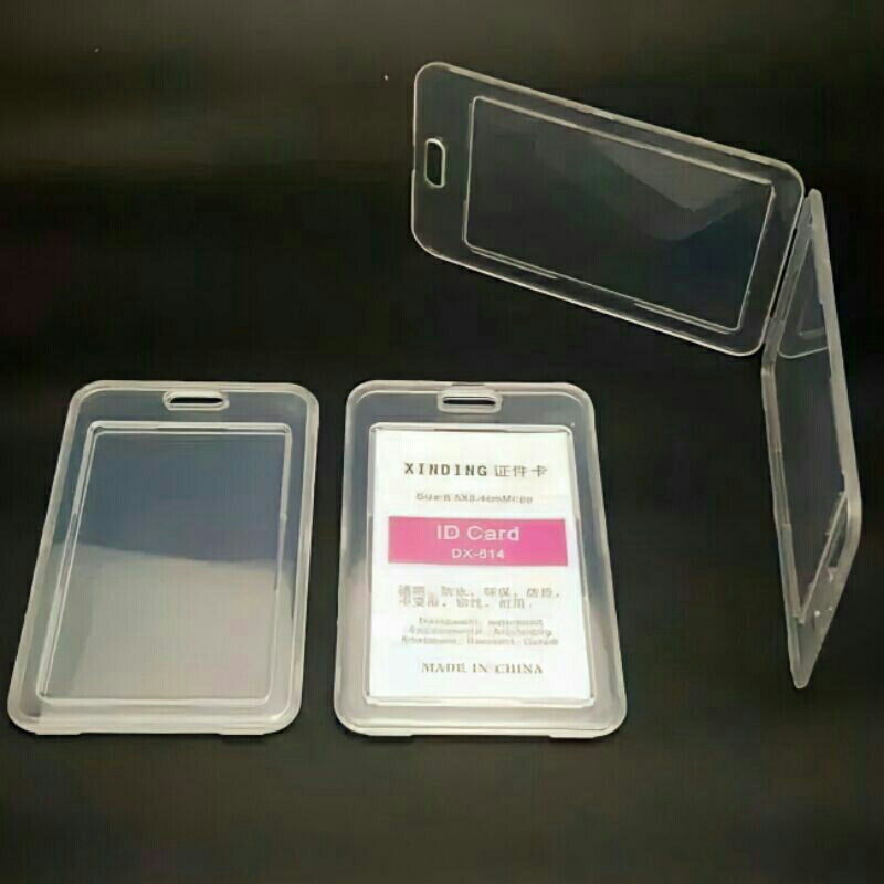 

Tempat Id Card Box Clear Card Holder Bening Frame Card Buka Tutup