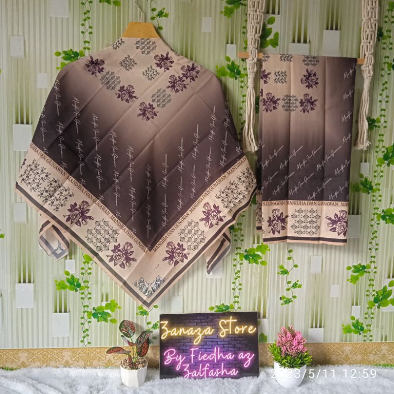 HIJAB SEGIEMPAT VOAL MOTIF DENAY KW TERBARU HIJAB LESTI/ HIJAB SERIES IVAN GUNAWAN MANDJA/JAZEERA HI