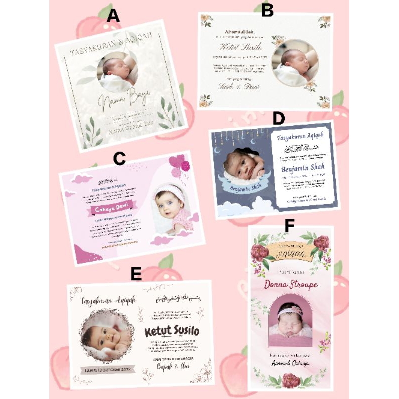 

Kartu aqiqah custom