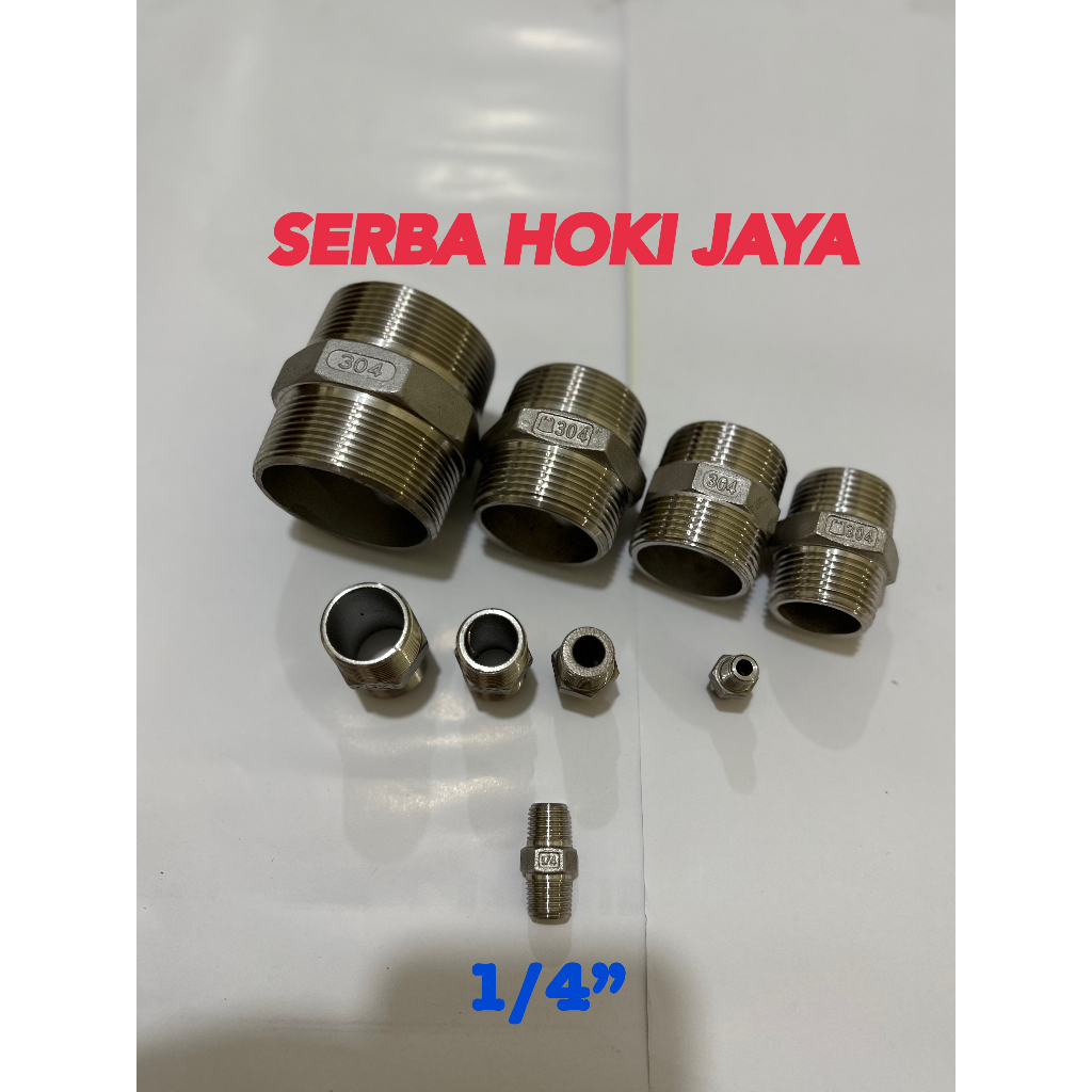 DOUBLE NEPEL 1/4" SUS304 / DOUBLE NEPEL 1/4" STANILESS SUS304