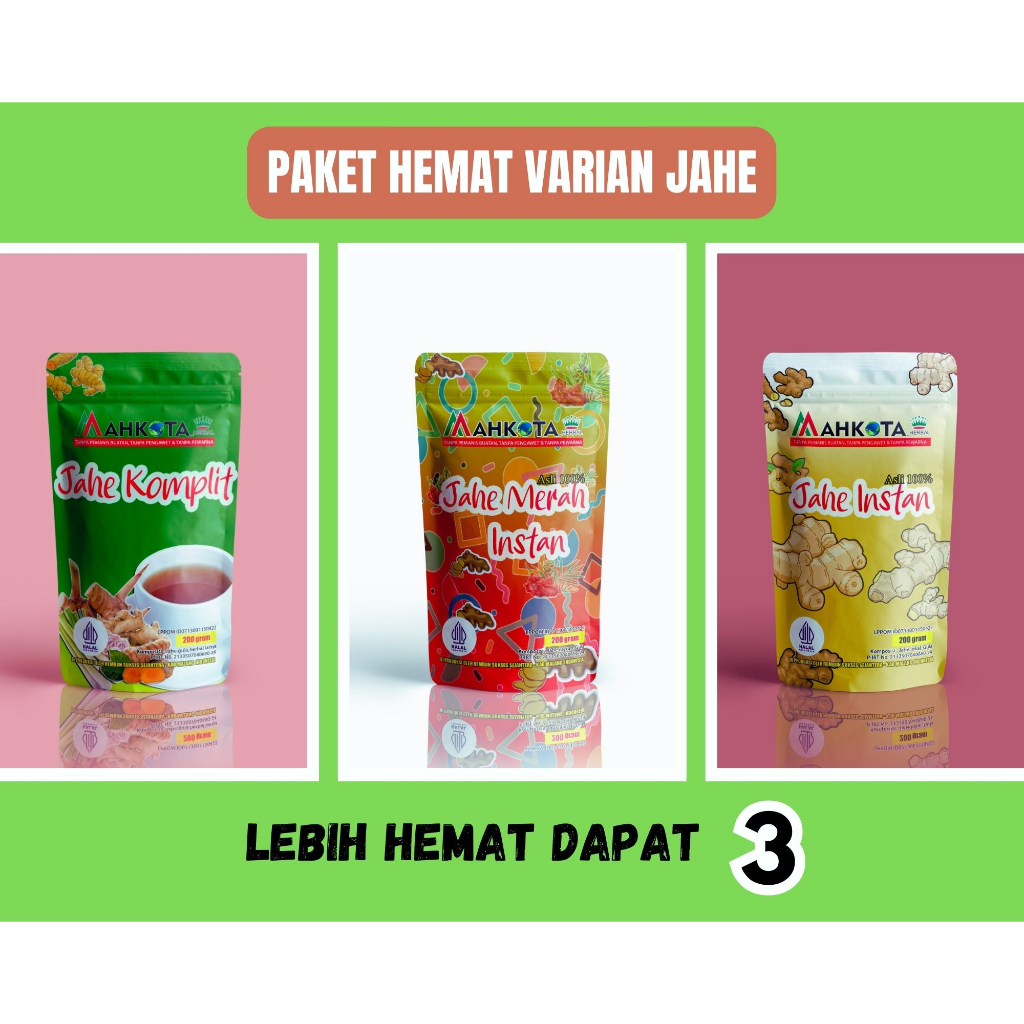 

VARIAN JAHE ( JAHE KOMPLIT/JAHE MERAH/JAHE LOKAL)