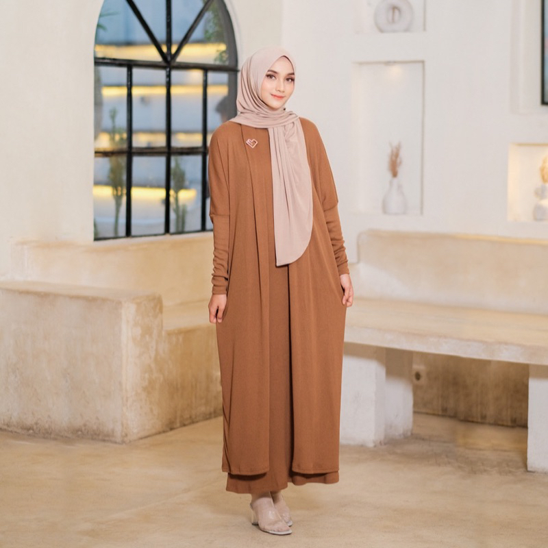 Ameera Knit Set - Inner Dress & Long Cardigan