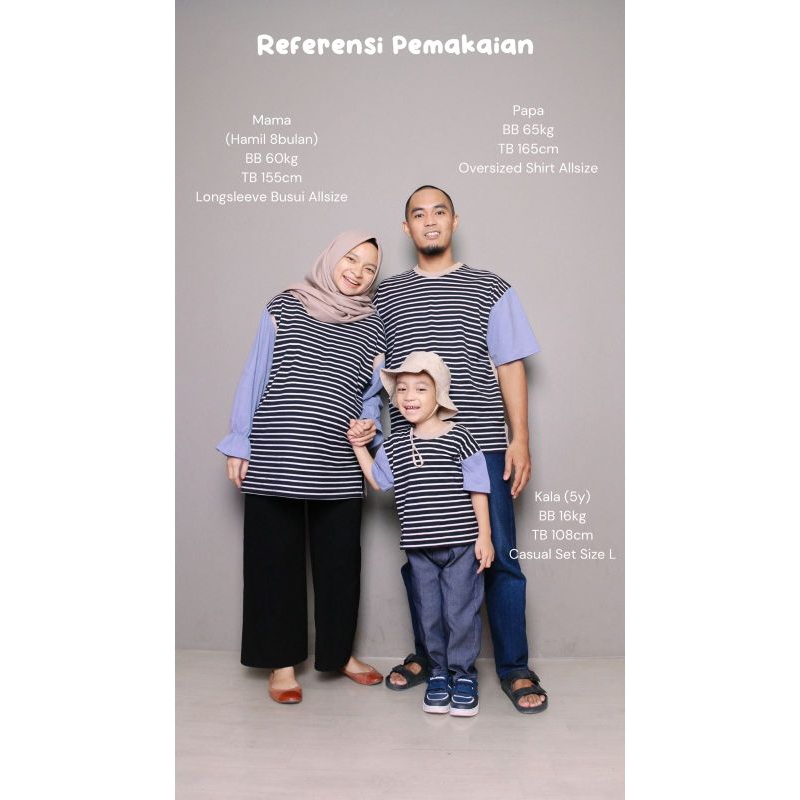 CASUAL FAMILY SET/EIKO STRIPE/LITTLEHOSI