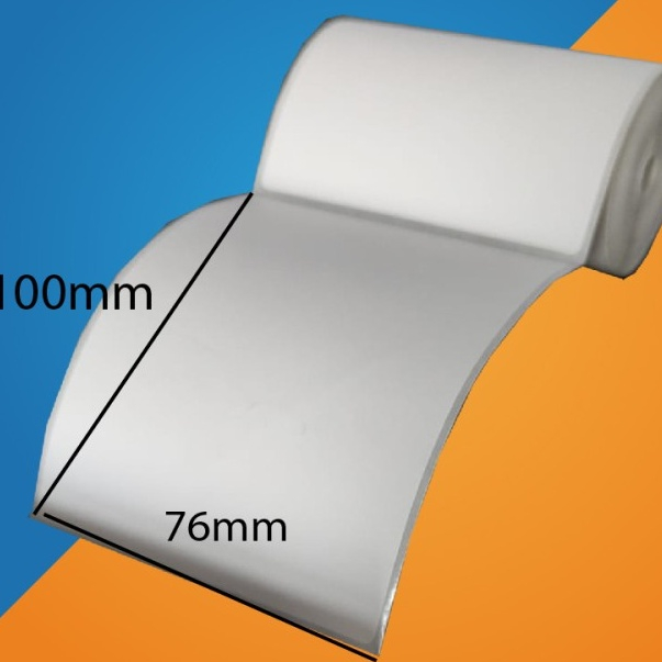 

Promo 10 roll Label Thermal 76x100 mm 76 x 100 core 0,5" 1/2 inch - 80x100 80mm 80 x 100