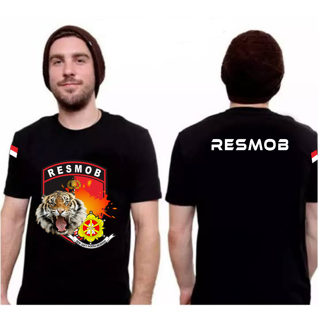 Kaos Sablon Premium logo Resmob // Kaos Pria desain logo Resmob // Kaos Resmob custom